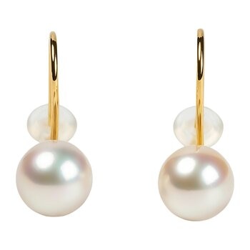 Tokyo Pearl 18K黃K金 7.5公釐 - 8.0公釐 Akoya 珍珠耳環
