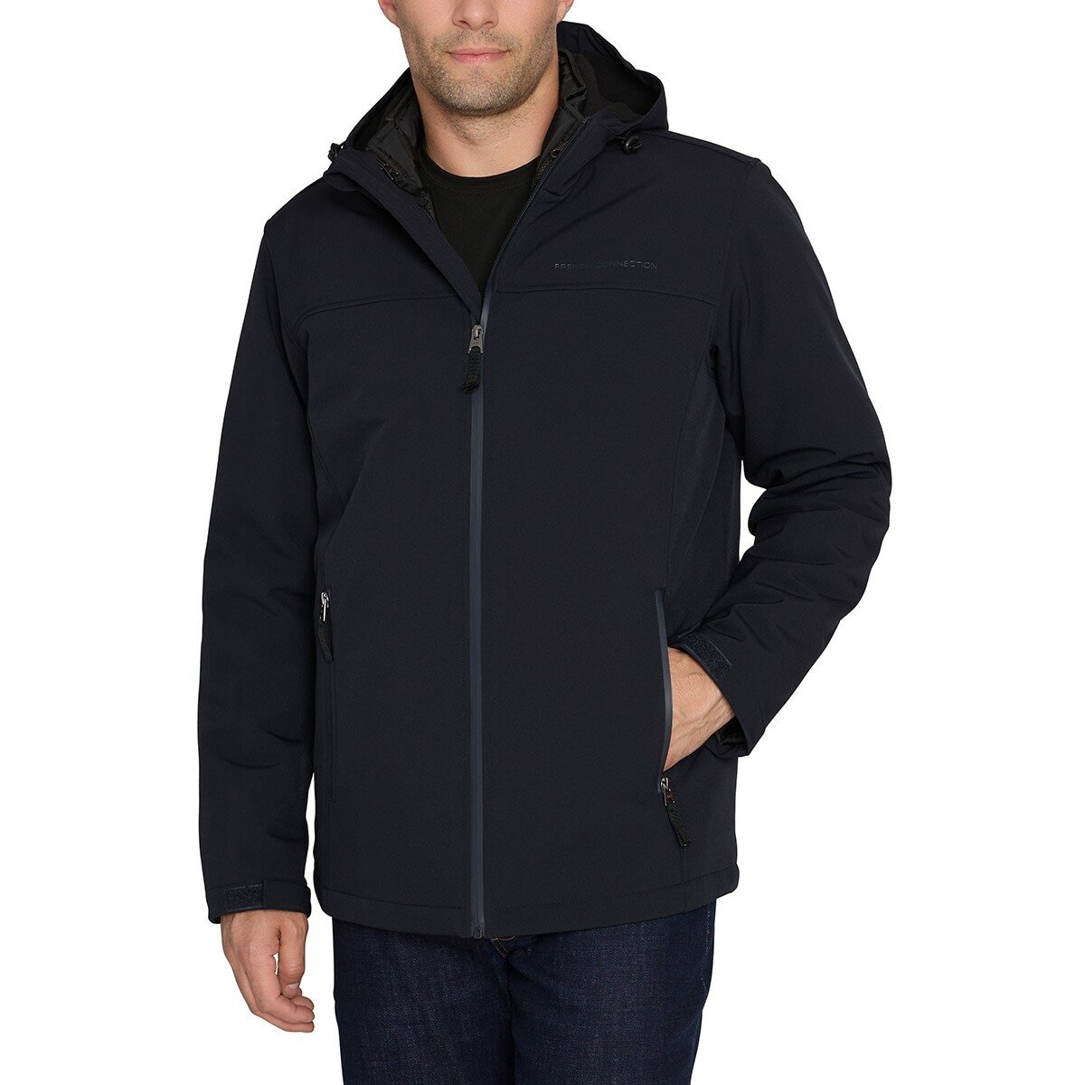 French Connection 男三合一防風連帽外套 深藍 French Connection 男三合一防風連帽外套 深藍