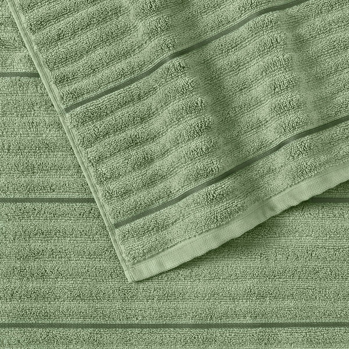 Welhome 波紋純棉浴巾 76公分 X 147公分 綠