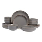 Over & Back 陶製餐具 X 16件組 深灰