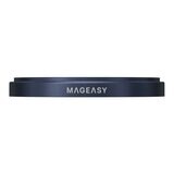 MAGEASY Bright M 不發黃軍規磁吸透明殼 iPhone 17 Pro Max(午夜磁圈) + 鏡頭保護貼Lenz(午夜) + Vetro 9H 鋼化玻璃保護膜