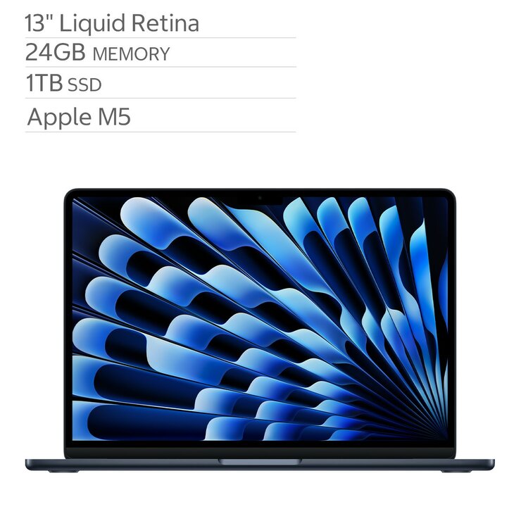 Apple MacBook Air 13吋 搭配 M5晶片 10核心CPU 10核心GPU 24GB 1TB SSD