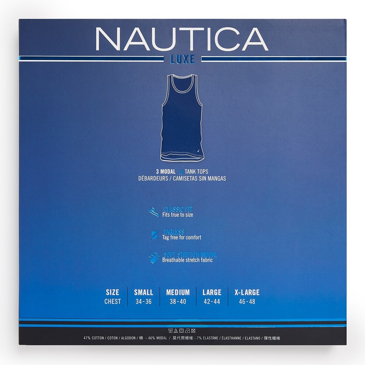 Nautica 男背心三入組 白色