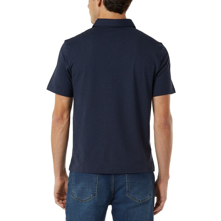 32 Degrees 男士彈性短袖Polo衫 深藍