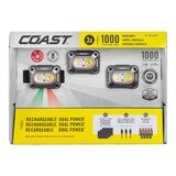 COAST 1000流明頭燈 3入組 充電電池兩用