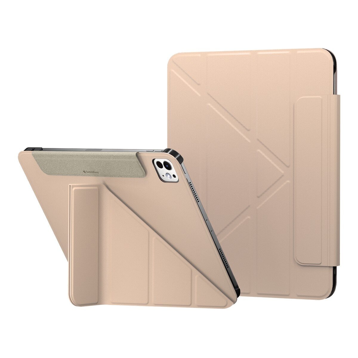 SwitchEasy Origami 全方位多角度支架保護套 iPad Pro 11吋 2024 M4 粉沙色