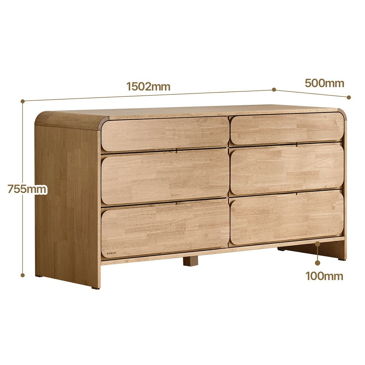 Finlandia Estante 六格抽屜櫃 橡木色