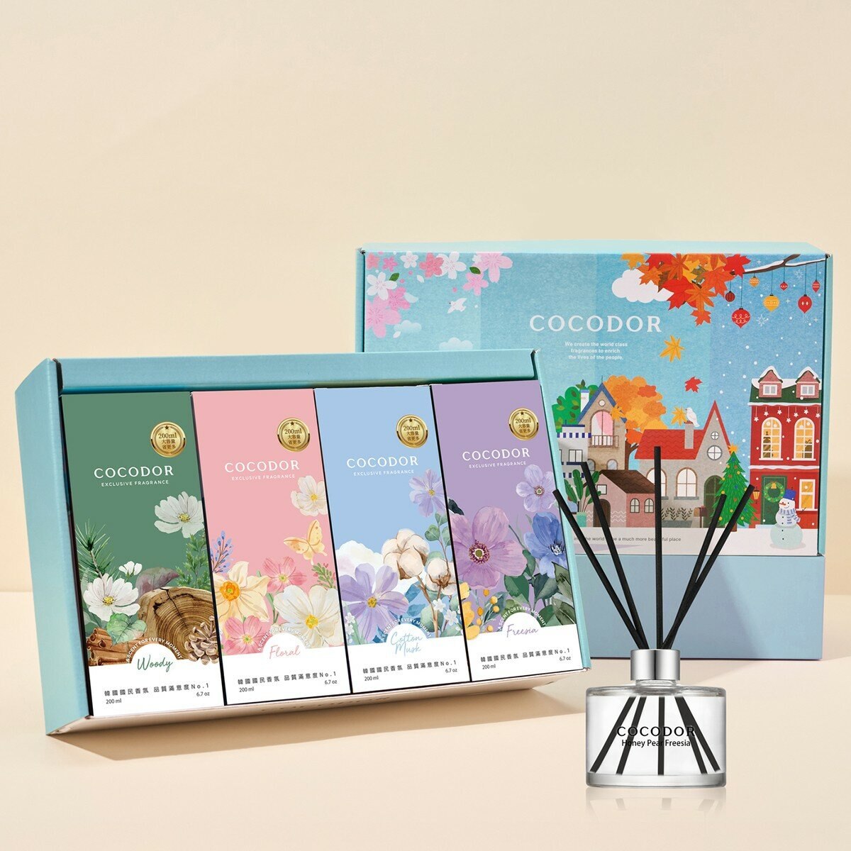 COCODOR 經典擴香 四季典藏禮盒組 200毫升 X 4入組 COCODOR 經典擴香 四季典藏禮盒組 200毫升 X 4入組