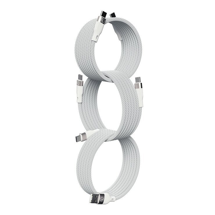 Looploop 第五代磁吸式 USB 充電傳輸線 3入組 極光白 Looploop 第五代磁吸式 USB 充電傳輸線 3入組 極光白