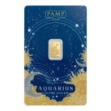 PAMP 12星座黃金條塊 999.9純金 0.5公克 水瓶座