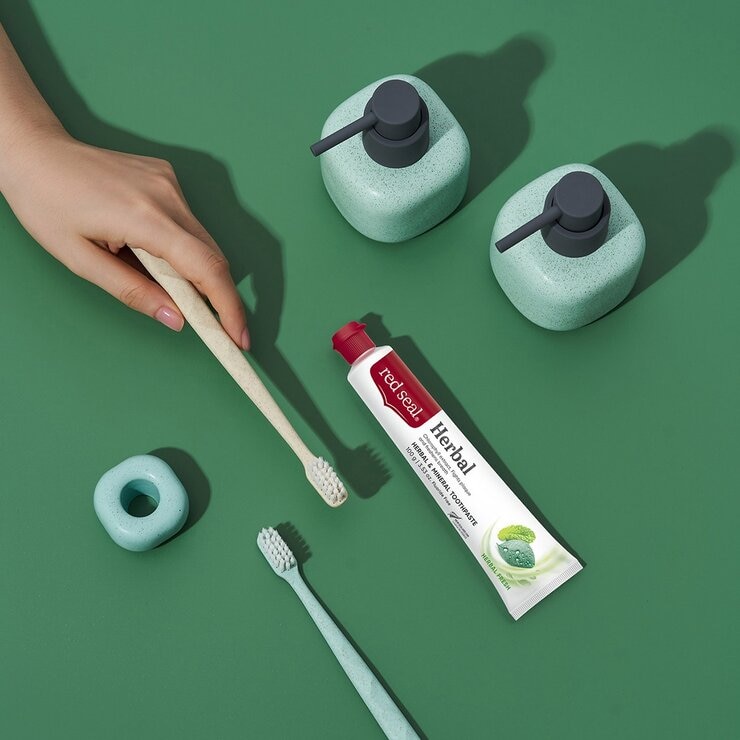 紅印 清新草本牙膏 100公克 X 6入