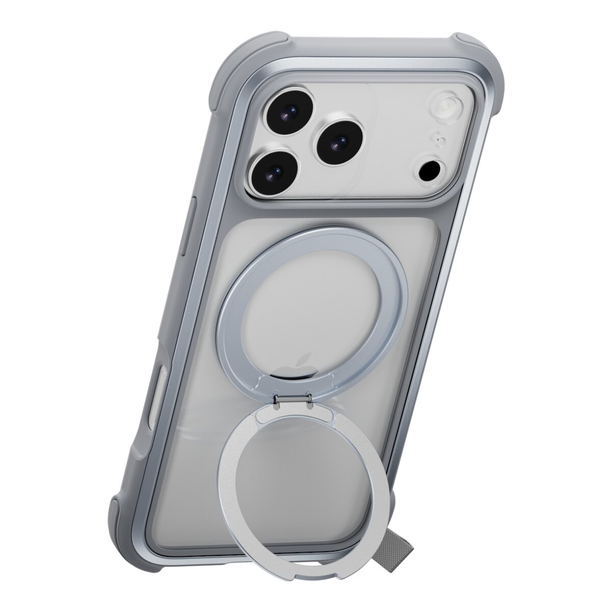 MAGEASY Odyssey Stand M 超軍規防摔磁吸支架手機殼 iPhone 17 Pro Max(迷霧) + 鏡頭保護貼Lenz 鈦合金(迷霧鈦) + Vetro 9H 鋼化玻璃保護膜