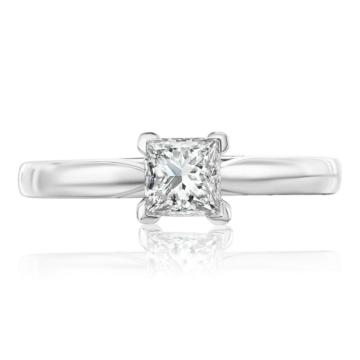 0.50克拉 方形鑽石戒指 VS2/I