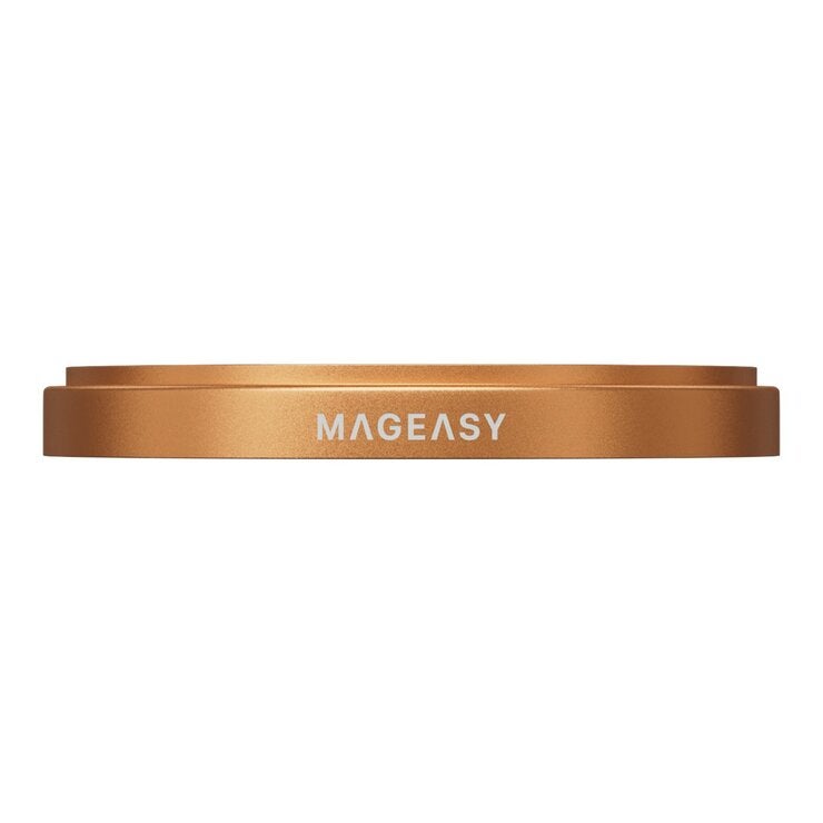 MAGEASY Bright M 不發黃軍規磁吸透明殼 iPhone 17 Pro(迷霧磁圈) + 鏡頭保護貼Lenz(珊瑚) + Vetro 9H 鋼化玻璃保護膜