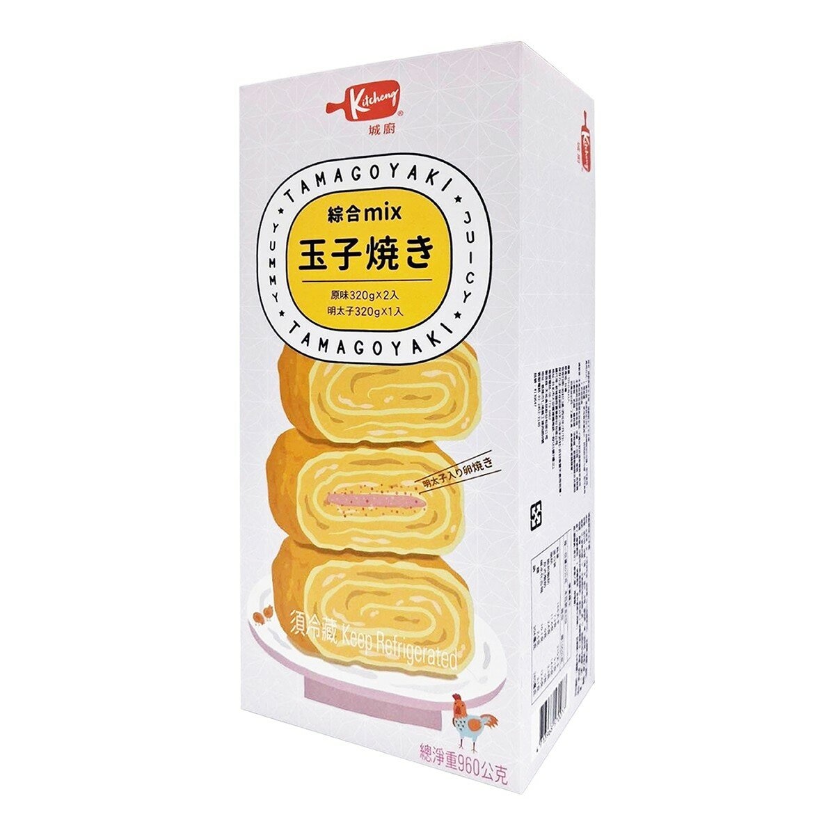 城廚 冷藏綜合玉子燒 原味+明太子 320公克 X 3入