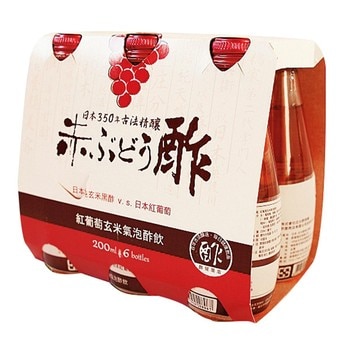 酢屋商店 紅葡萄玄米氣泡醋飲 200毫升 X 12入/組 酢屋商店 紅葡萄玄米氣泡醋飲 200毫升 X 12入/組