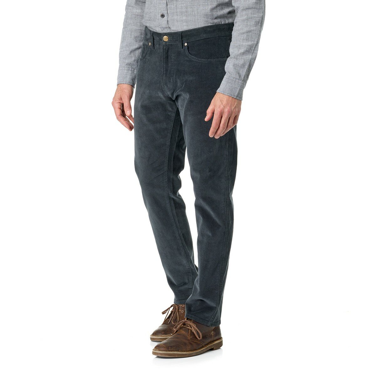 Tailor Vintage 男燈芯絨五口袋長褲 深灰 腰圍 36吋 X 褲長 32吋