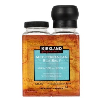 Kirkland Signature 科克蘭 研磨地中海海鹽及補充瓶 737公克 Kirkland Signature 科克蘭 研磨地中海海鹽及補充瓶 737公克