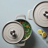 Tramontina 雙耳圓形鑄鐵鍋 含鋼頭鍋蓋 X 4件組 灰