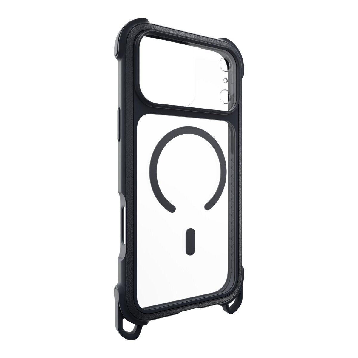 MAGEASY Odyssey Strap M 超軍規防摔掛繩手機殼 iPhone 17 Pro Max(皮革午夜/沉穩黑) + 鏡頭保護貼Lenz 鈦合金(迷霧鈦) + Vetro 9H 鋼化玻璃保護膜