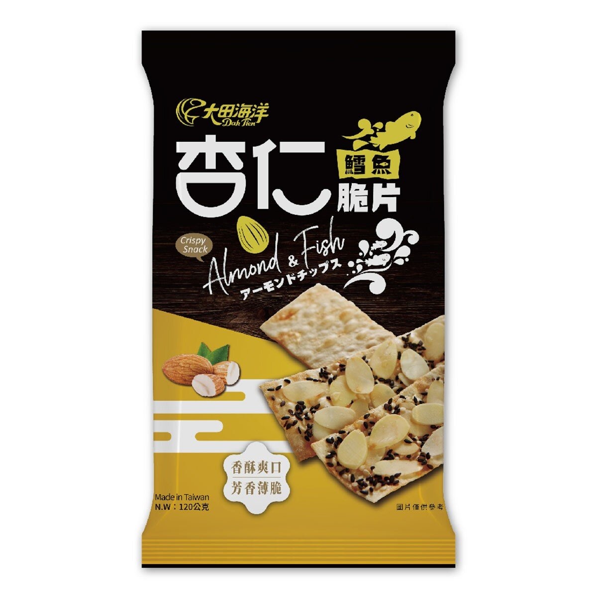 大田海洋 鱈魚杏仁脆片 120公克 X 4入