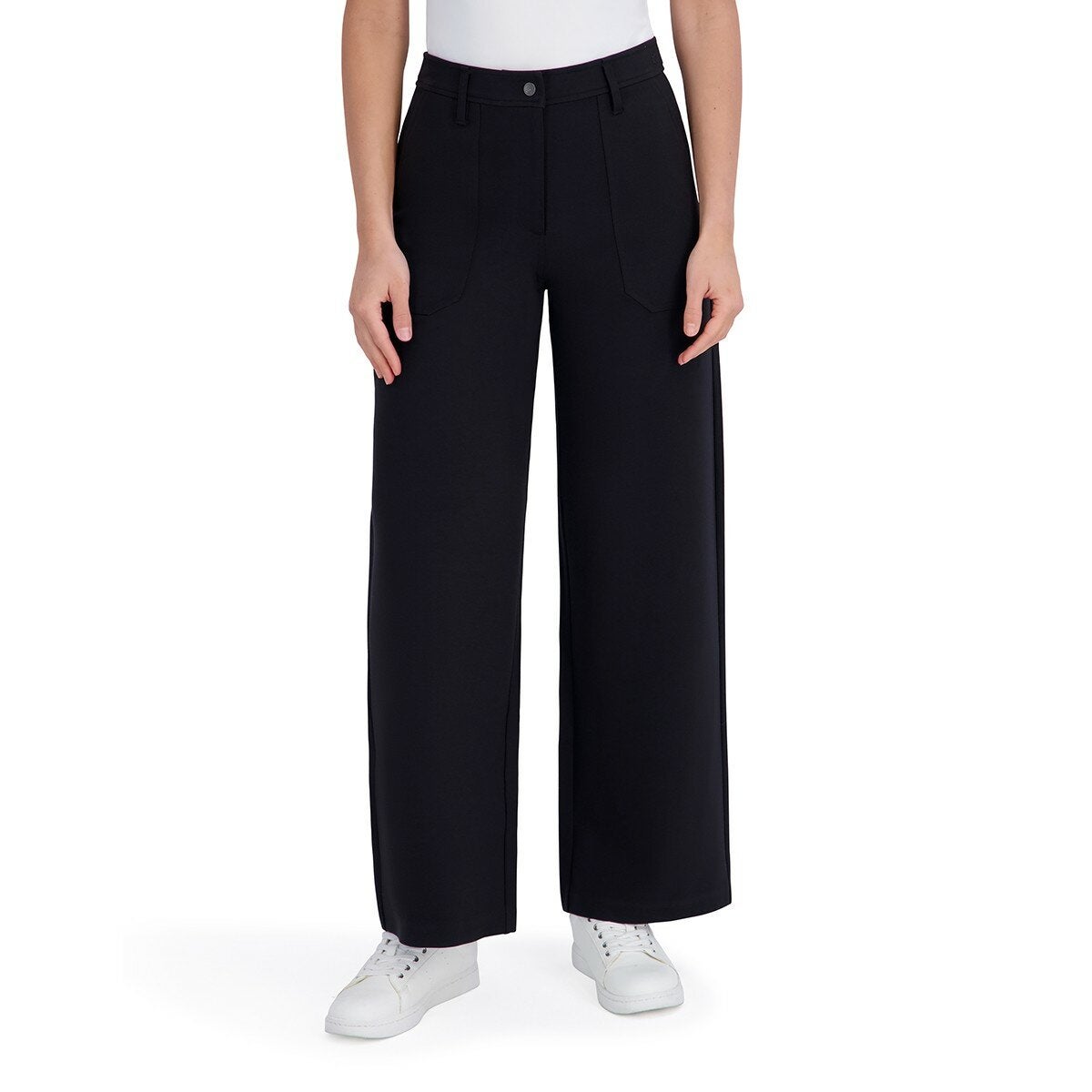 DKNY 女休閒寬褲 黑