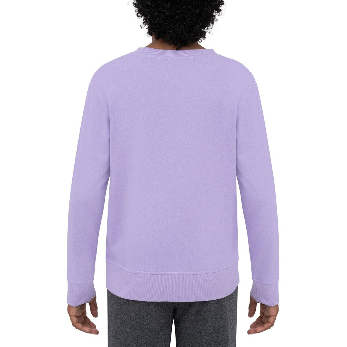 Fila 兒童圓領刷毛長袖上衣 紫