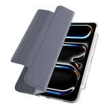 MAGEASY Facet 全方位支架透明背蓋保護套 (筆槽款) 適用於 2024 iPad Pro 11吋 阿拉斯加藍