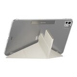 MAGEASY Facet 全方位支架透明背蓋保護套 2024 iPad Pro 11吋 星光白