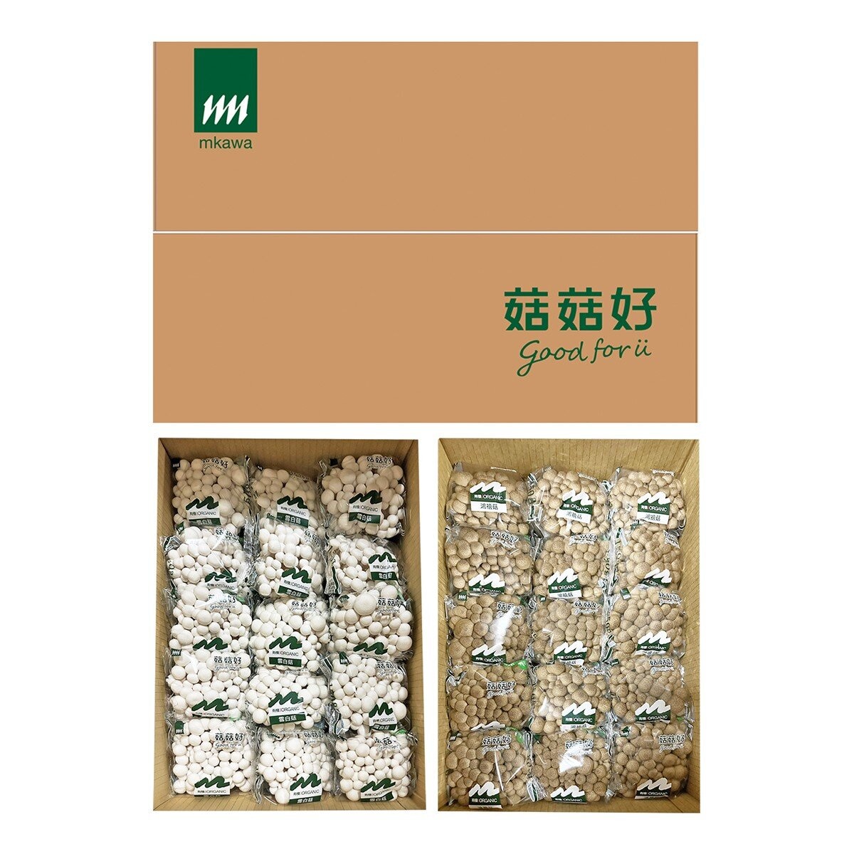 菇菇好 有機鴻喜雪白菇組合 150公克 X 30入