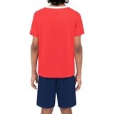 Fila 兒童足球短袖套組 紅/藍 XS