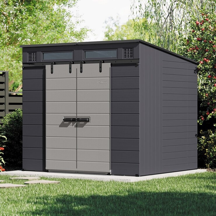 Suncast 8 ft X 7 ft Double Sliding Door Shed