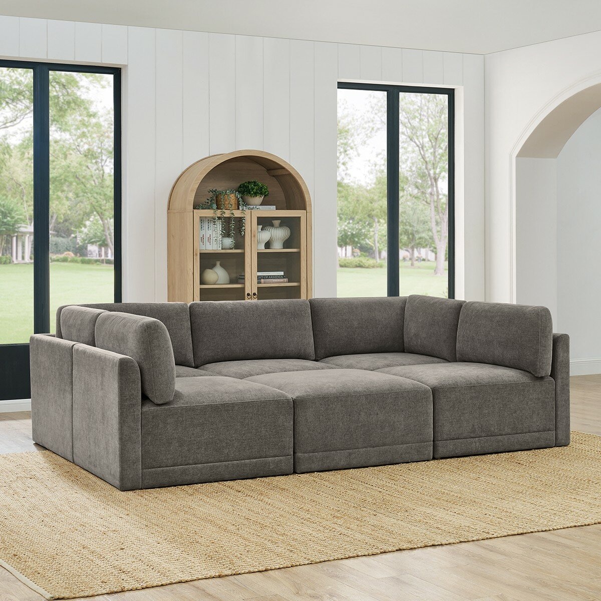 Thomasville 布面模塊沙發六件組