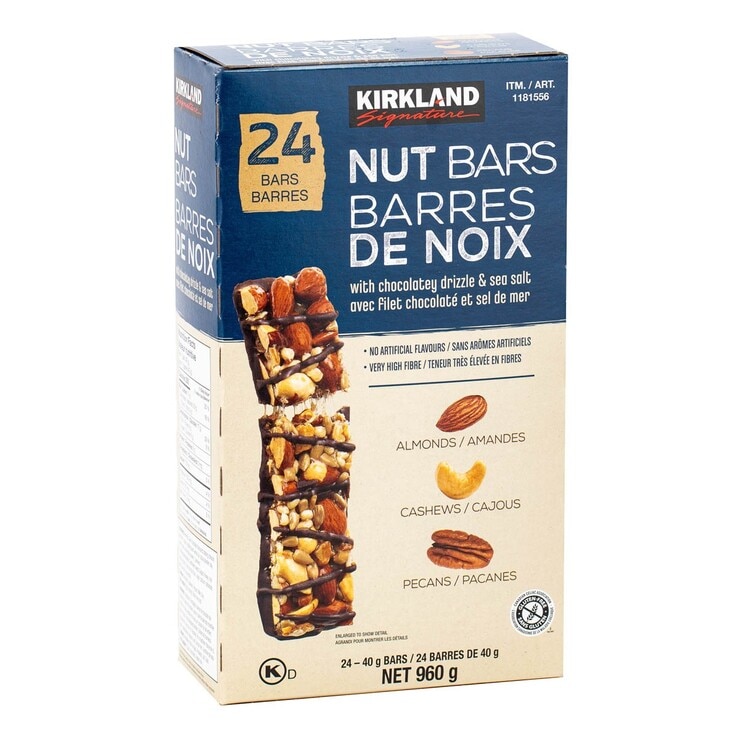 科克蘭 堅果棒 黑巧克力風味 40公克 X 24條