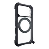 MAGEASY Odyssey Stand M 超軍規防摔磁吸支架手機殼 iPhone 17 Pro(皮革午夜) + 鏡頭保護貼Lenz 鈦合金(迷霧鈦) + Vetro 9H 鋼化玻璃保護膜