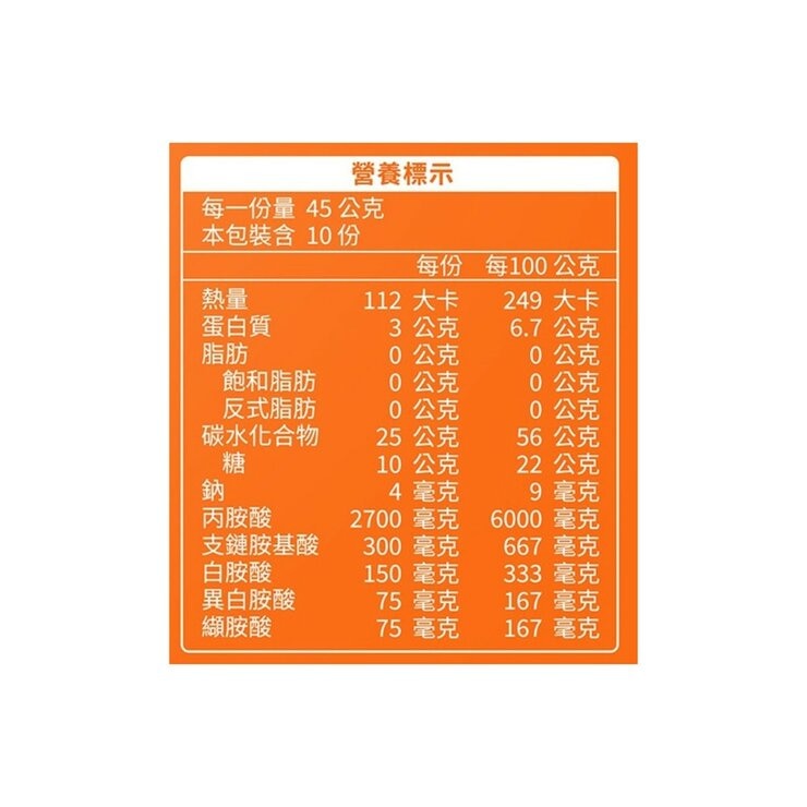 百仕可 PF+ 運動營養 胺基酸能量膠 甜橙香檸風味 45公克 X 10入 百仕可 PF+ 運動營養 胺基酸能量膠 甜橙香檸風味 45公克 X 10入
