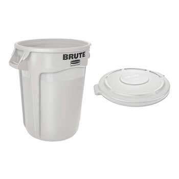 Rubbermaid Commercial Products BRUTE 加侖桶含蓋 20 加侖 白色