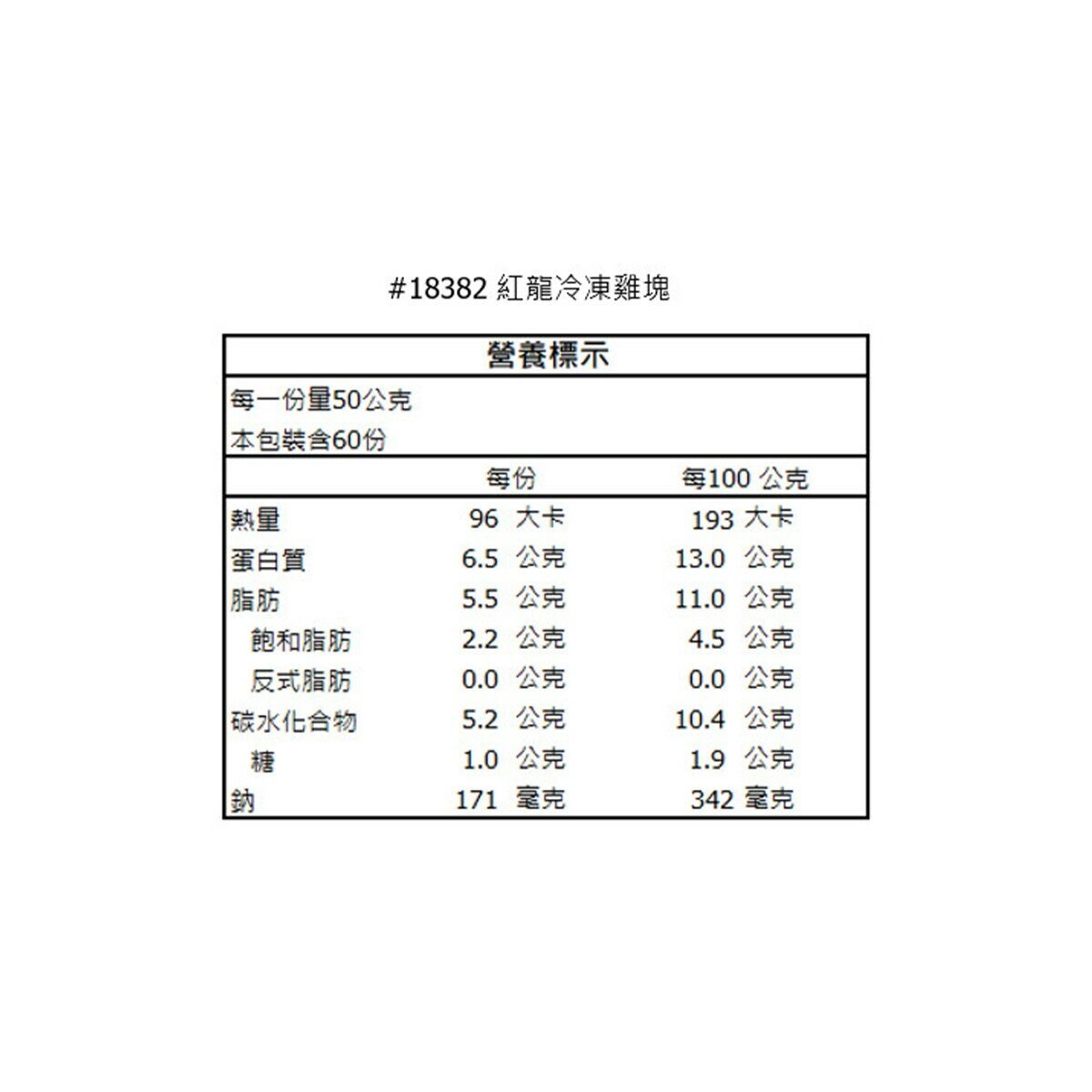 紅龍 冷凍雞塊 3公斤