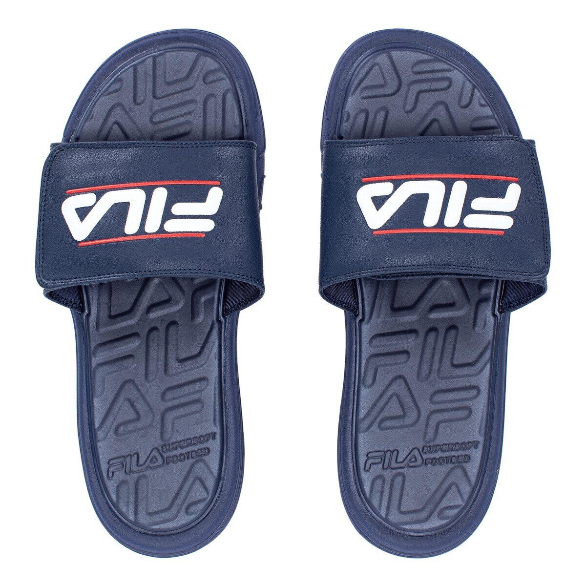 fila blue slides