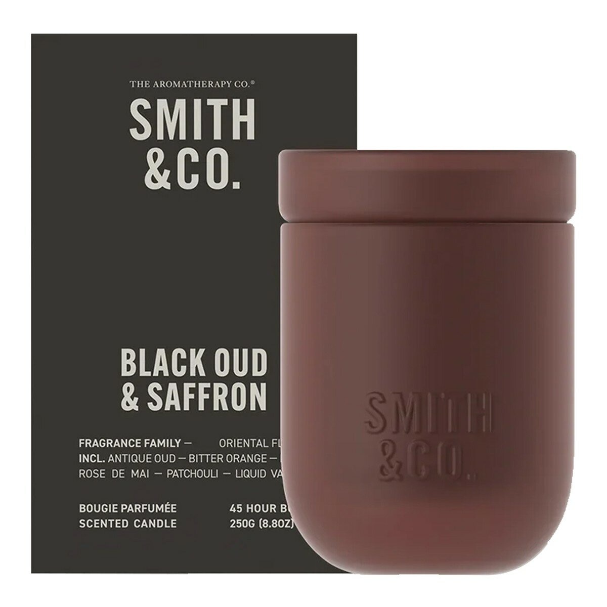 SMITH & CO. 香氛蠟燭 250公克 黑沉香與藏紅花