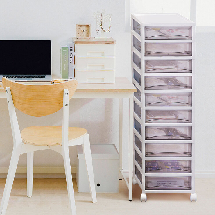 IRIS OHYAMA 附滾輪10層收納櫃