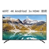 夏普 60吋 4K UHD Android 9.0 智慧連網語音顯示器含視訊盒 4T-C60BK1T
