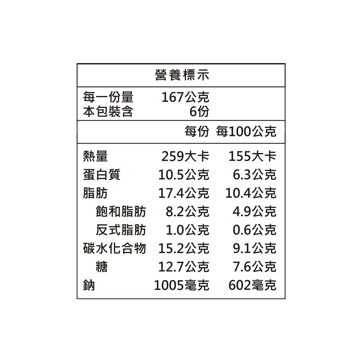 荷卡料理所 日式牛丼 167公克 X 6入