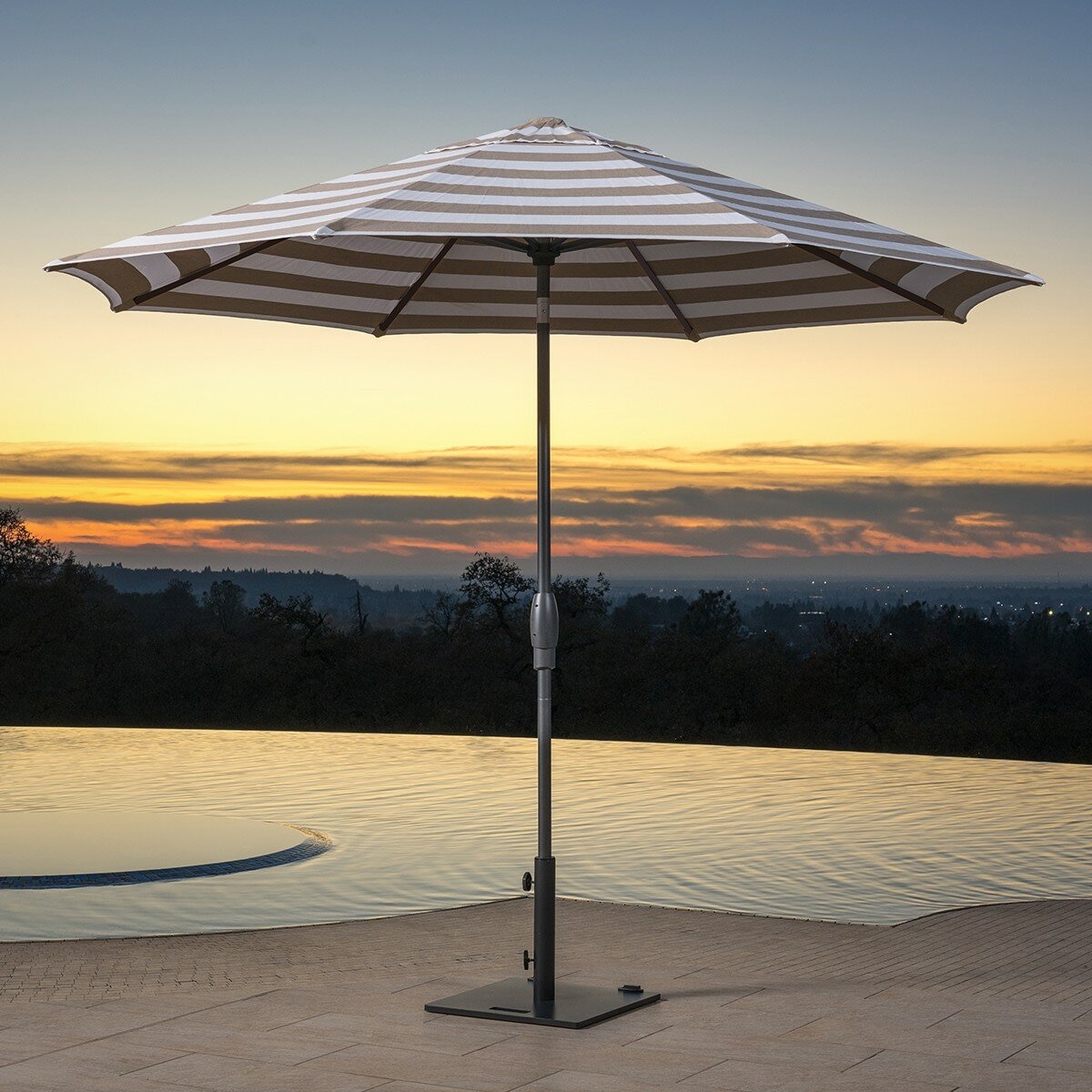 Sunvilla 10呎 戶外遮陽傘 米色條紋