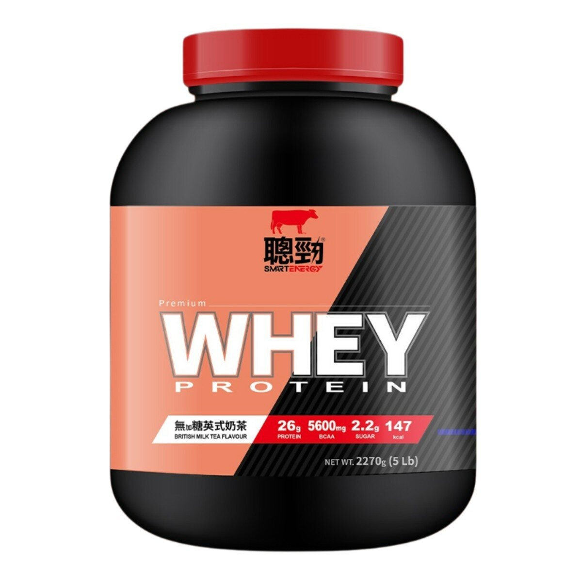 紅牛 聰勁濃縮乳清蛋白 無加糖英式奶茶風味 2.27公斤