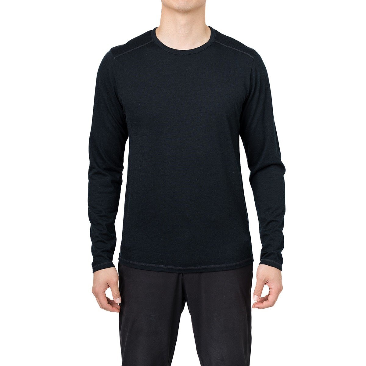 KARBON 男美麗諾羊毛長袖上衣