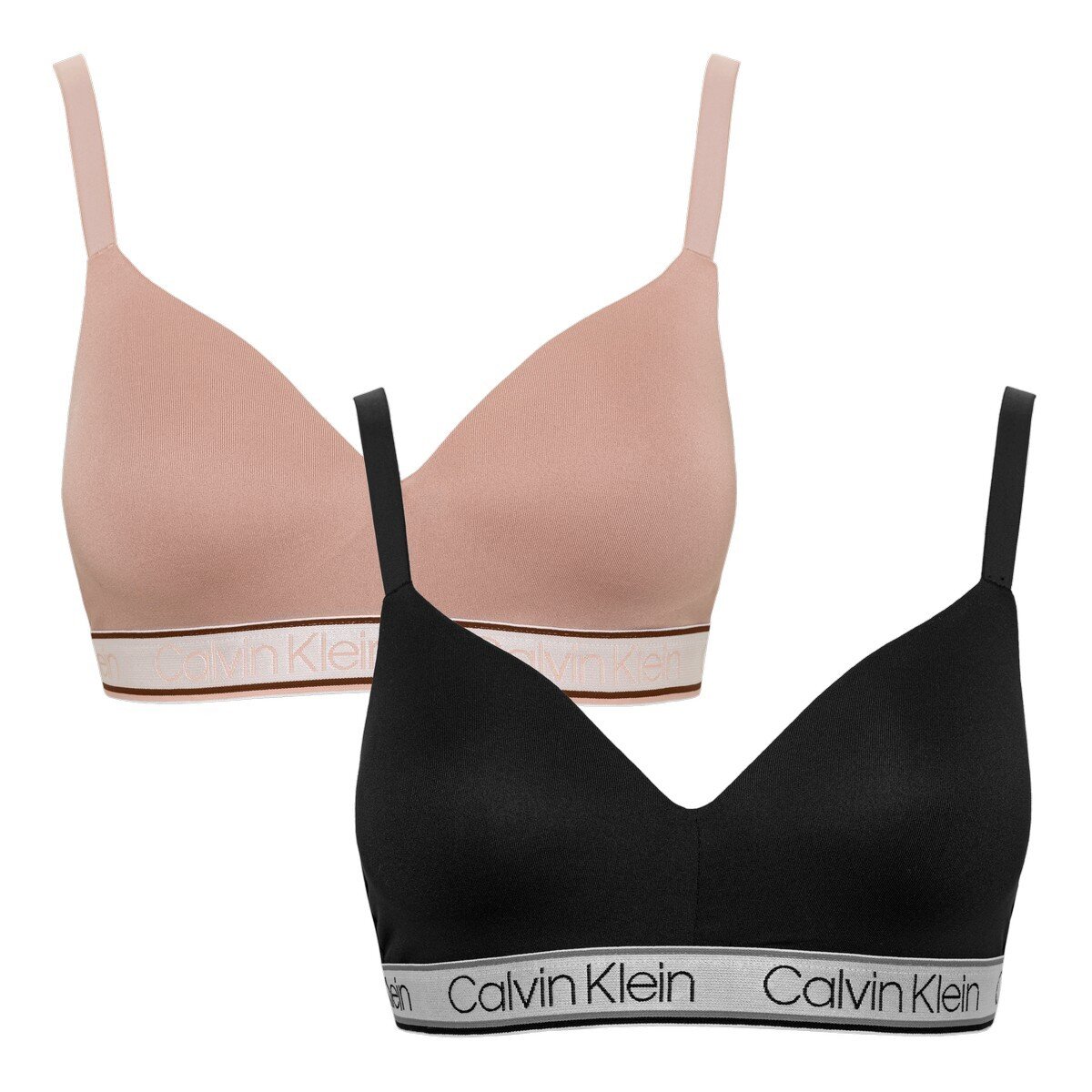 Calvin Klein 女無鋼圈內衣兩入組 黑/黑