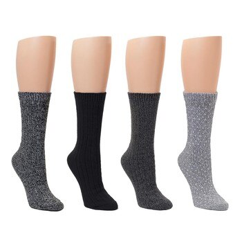 Carole Hochman 女室內襪4入組 Rib / Birdseye Carole Hochman 女室內襪4入組 Rib / Birdseye