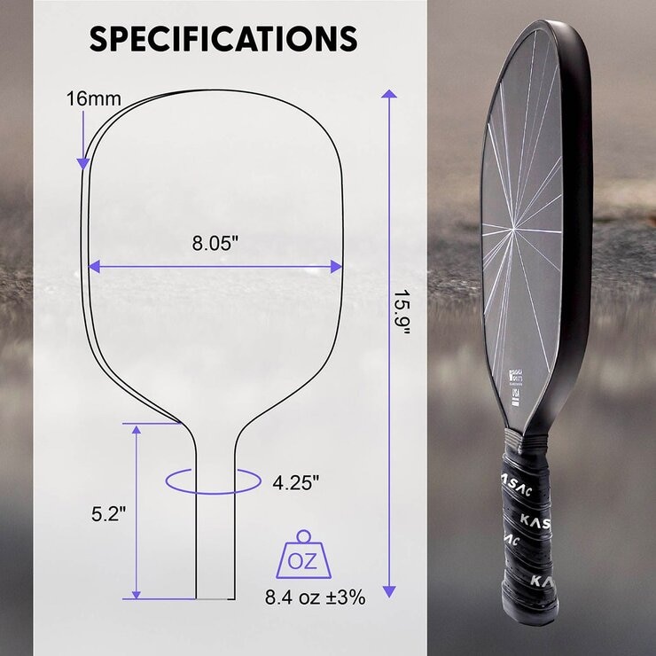 KASACA 高階碳纖磨砂匹克球拍