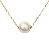 Tokyo Pearl 18K黃K金 8.5公釐 - 9.0公釐 Akoya 珍珠項鍊